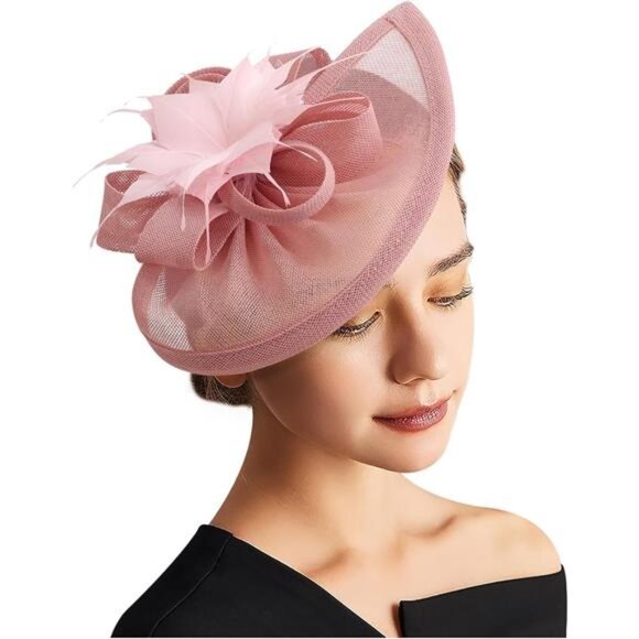 Women Fascinator Hats 1 Pack Medium Size: Nude Pink - Picture 1 of 7